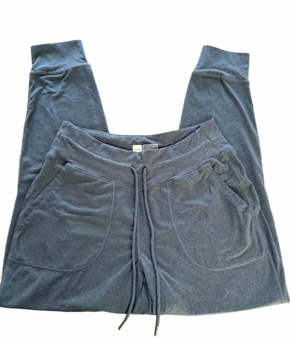 Lolë Women's Dark Gray Heathered Jogger Sweatpants with Drawstring Size Small